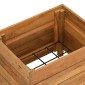 vidaXL Ζαρντινιέρα Υπερυψωμένη 50x40x38 εκ. Ανακυκλ. Ξύλο Teak/Ατσάλι