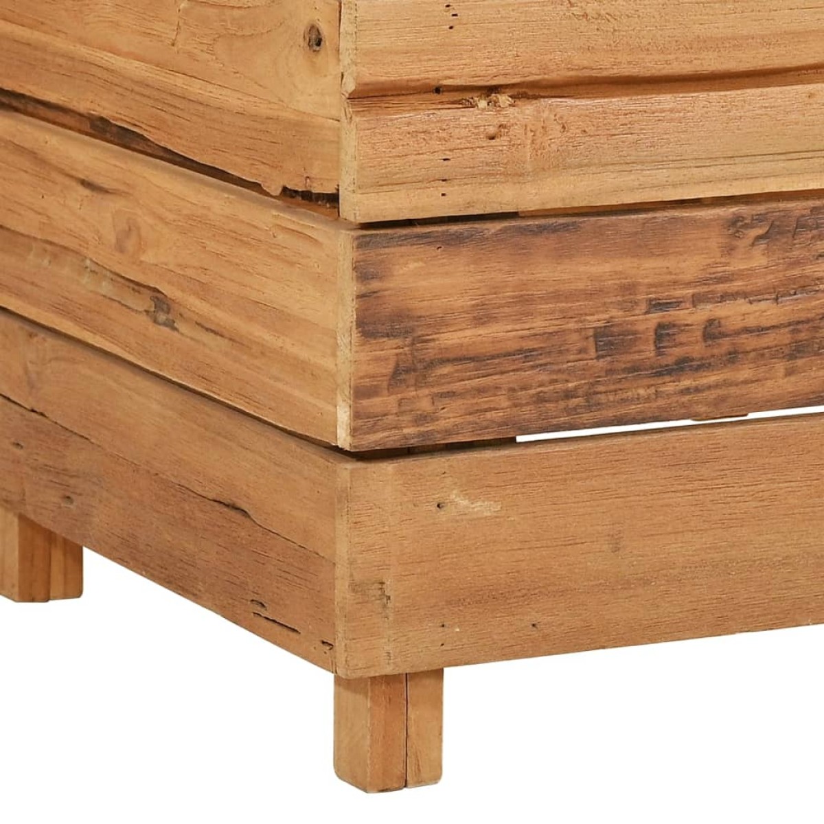 vidaXL Ζαρντινιέρα Υπερυψωμένη 150x40x38 εκ. Ανακυκλ. Ξύλο Teak/Ατσάλι