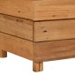 vidaXL Ζαρντινιέρα Υπερυψωμένη 50x40x55 εκ. Ανακυκλ. Ξύλο Teak/Ατσάλι