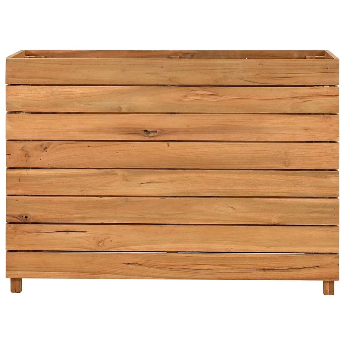 vidaXL Ζαρντινιέρα Υπερυψωμένη 100x40x72 εκ. Ανακυκλ. Ξύλο Teak/Ατσάλι