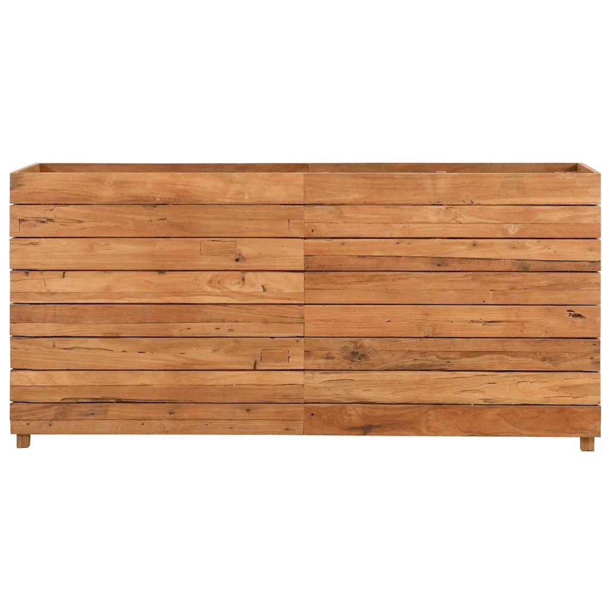 vidaXL Ζαρντινιέρα Υπερυψωμένη 150x40x72 εκ. Ανακυκλ. Ξύλο Teak/Ατσάλι