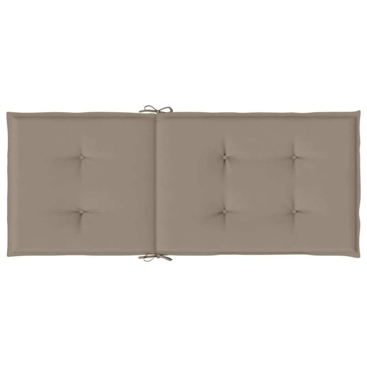 vidaXL Μαξιλάρια Καρέκλας Κήπου με Πλάτη 2 τεμ. Taupe 120x50x3 εκ.