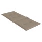 vidaXL Μαξιλάρια Καρέκλας Κήπου με Πλάτη 4 τεμ. Taupe 120x50x3 εκ.