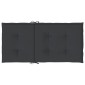 vidaXL Μαξιλάρια Καρέκλας Κήπου με Πλάτη 4 τεμ. Μαύρα 100x50x3 εκ.
