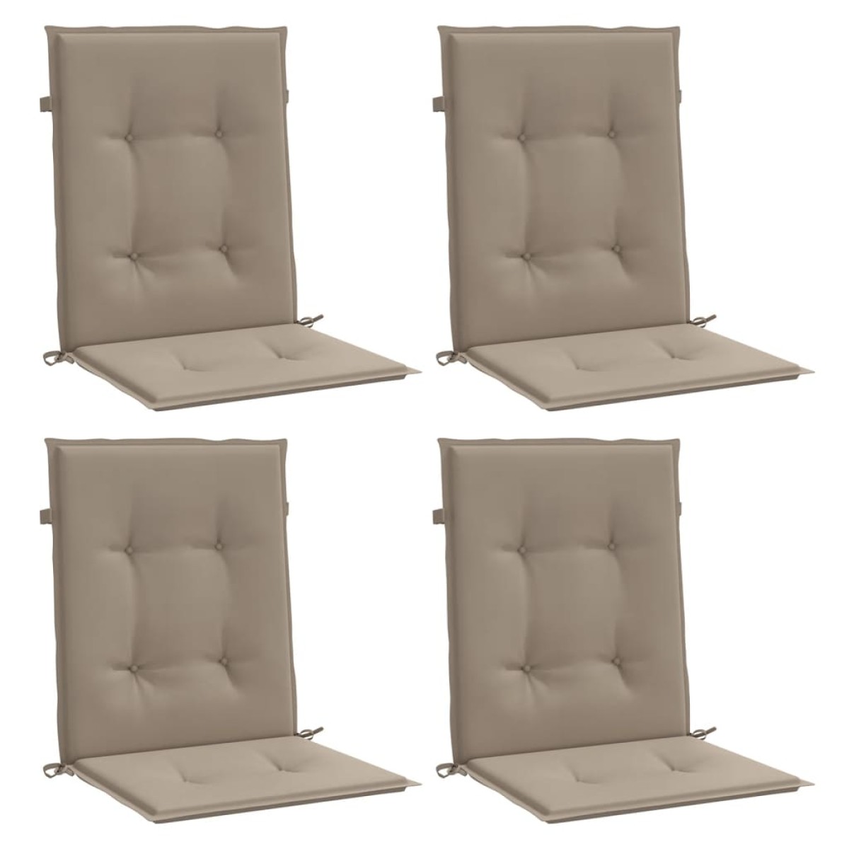 vidaXL Μαξιλάρια Καρέκλας Κήπου με Πλάτη 4 τεμ. Taupe 100x50x3 εκ.