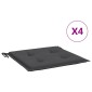 vidaXL Μαξιλάρια Καρέκλας Κήπου 4 τεμ. Ανθρακί 40x40x3 εκ. Υφασμάτινα