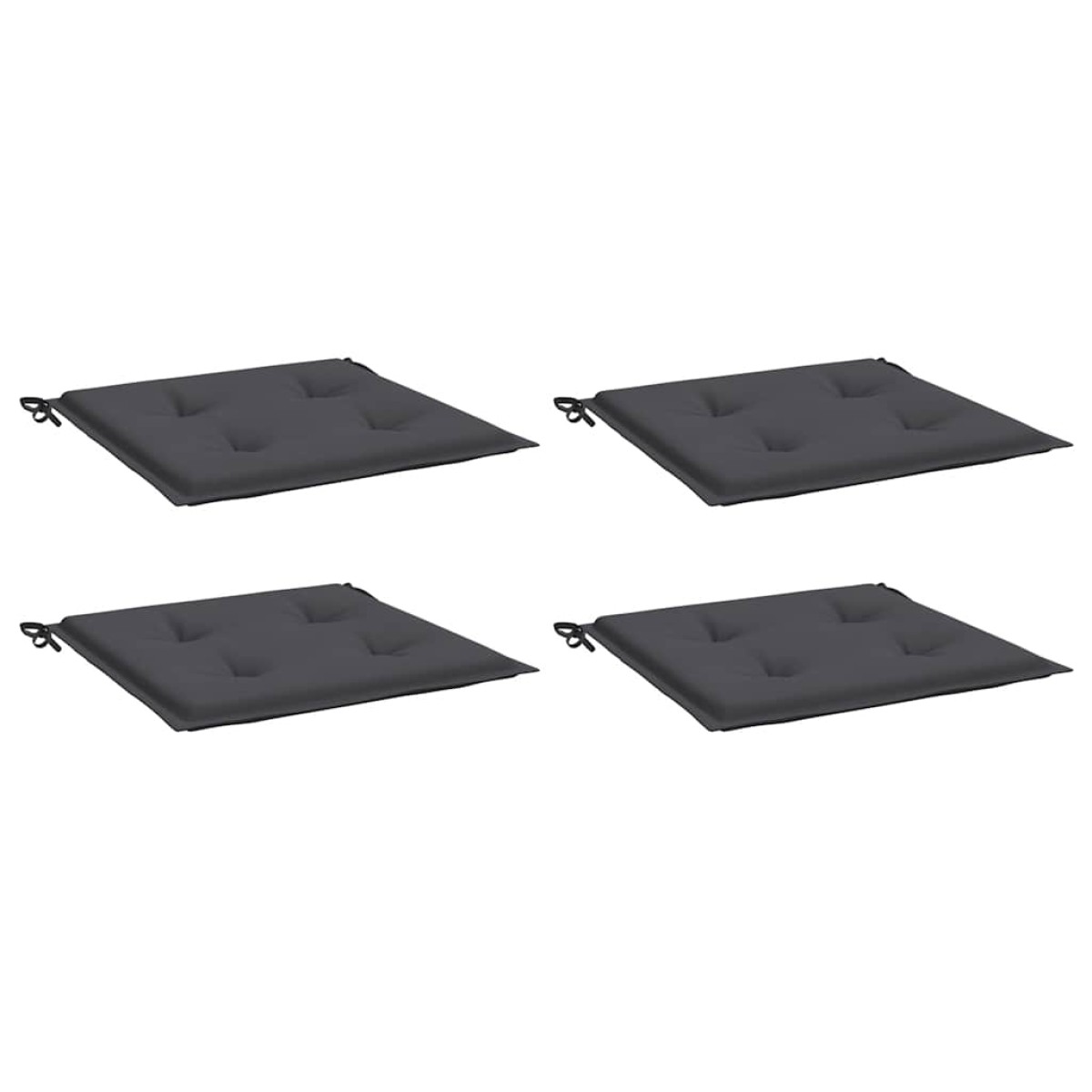 vidaXL Μαξιλάρια Καρέκλας Κήπου 4 τεμ. Ανθρακί 40x40x3 εκ. Υφασμάτινα
