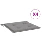 vidaXL Μαξιλάρια Καρέκλας Κήπου 4 τεμ. Γκρι 40x40x3 εκ. Υφασμάτινα