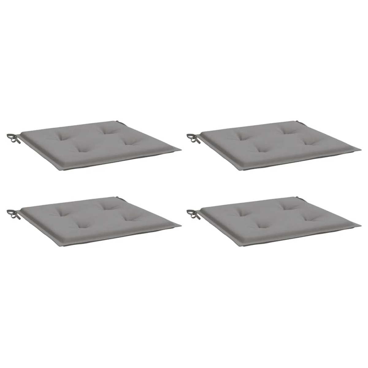 vidaXL Μαξιλάρια Καρέκλας Κήπου 4 τεμ. Γκρι 40x40x3 εκ. Υφασμάτινα