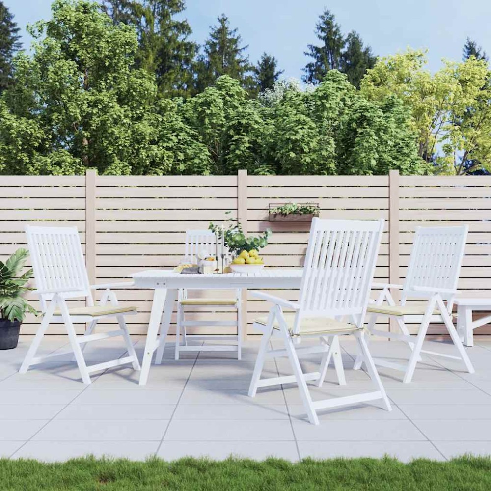 vidaXL Μαξιλάρια Καρέκλας Κήπου 4 τεμ. Κρεμ 40x40x4 εκ. Ύφασμα Oxford