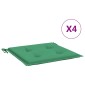 vidaXL Μαξιλάρια Καρέκλας Κήπου 4 τεμ. Πράσινα 40x40x3 εκ. Υφασμάτινα