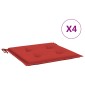 vidaXL Μαξιλάρια Καρέκλας Κήπου 4 τεμ. Πράσινα 40x40x3 εκ. Υφασμάτινα