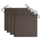 vidaXL Μαξιλάρια Καρέκλας Κήπου 4 τεμ. Taupe 40x40x3 εκ. Υφασμάτινα