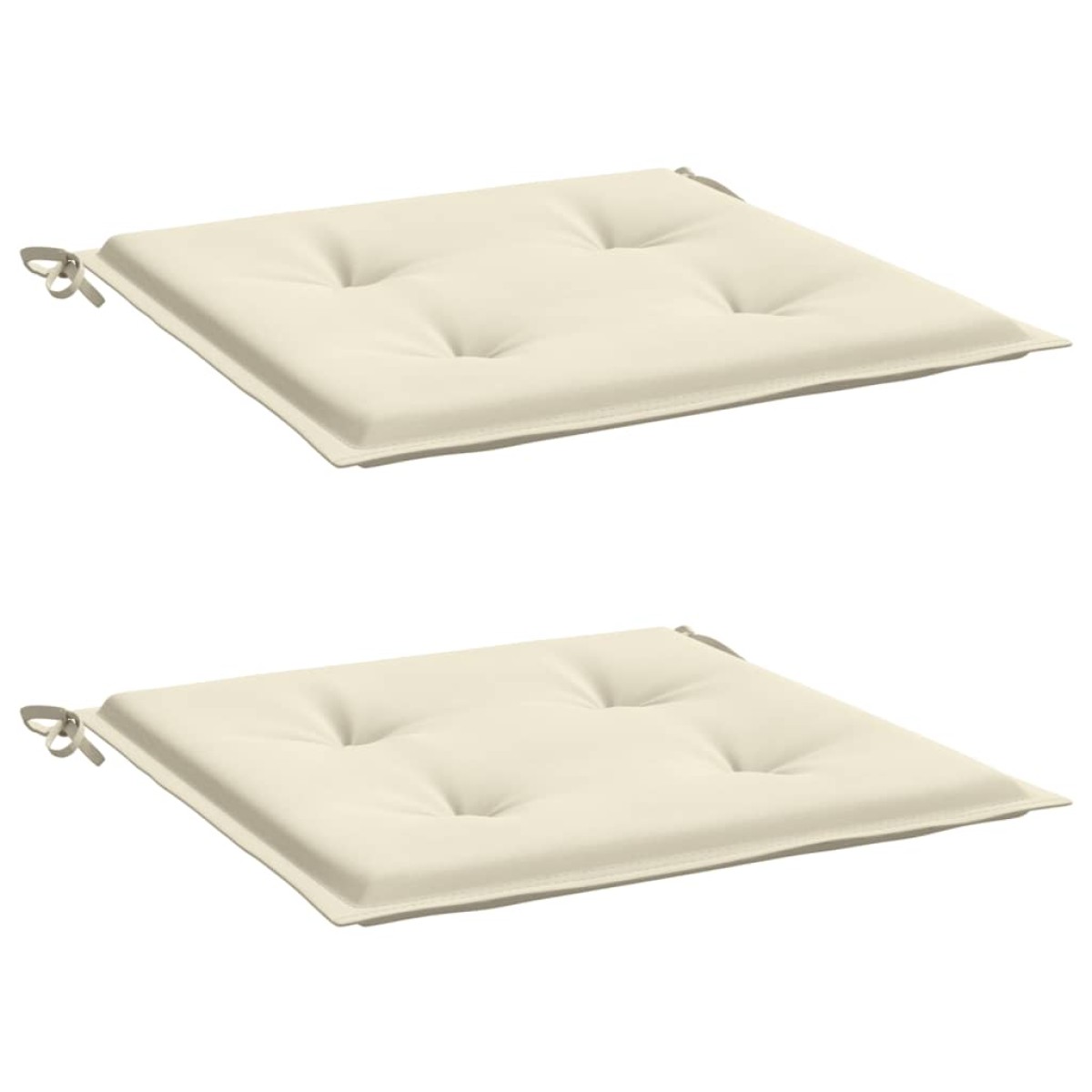 vidaXL Μαξιλάρια Καρέκλας Κήπου 2 τεμ. Κρεμ 50x50x3 εκ. Oxford Ύφασμα