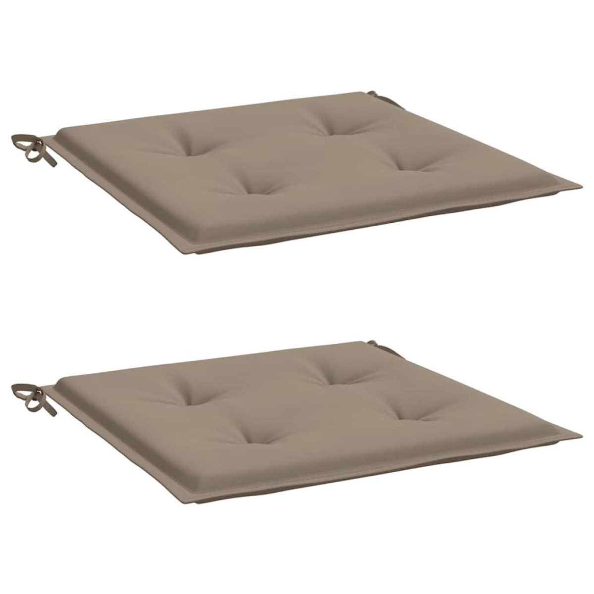 vidaXL Μαξιλάρια Καρέκλας Κήπου 2 τεμ. Taupe 50x50x3 εκ. Oxford Ύφασμα