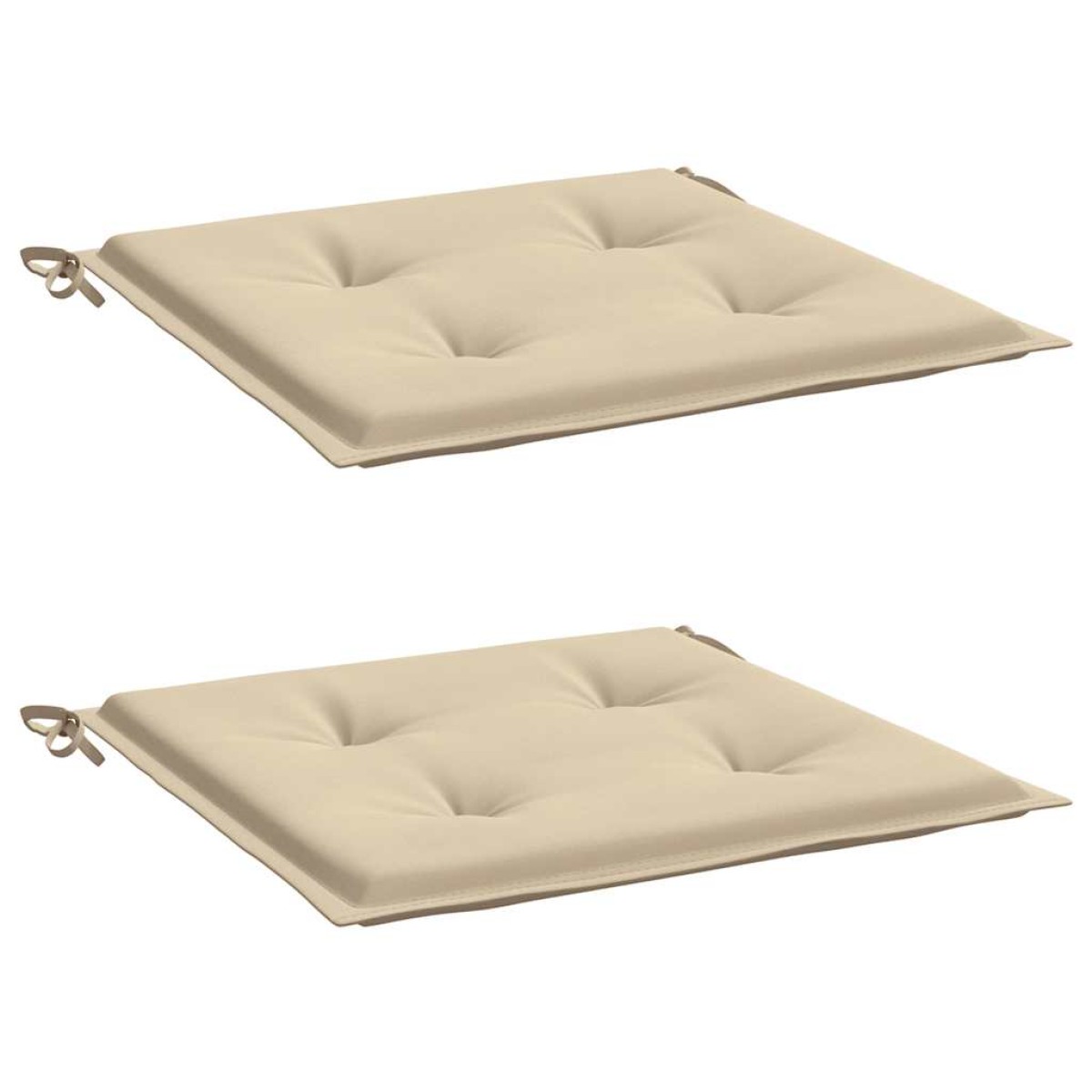 vidaXL Μαξιλάρια Καρέκλας Κήπου 2 τεμ. Μπεζ 50 x 50 x 3 εκ.