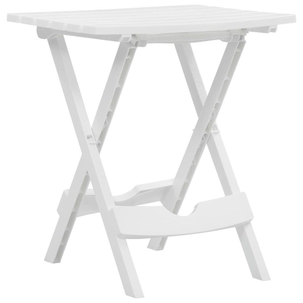 vidaXL Τραπέζι Κήπου Πτυσσόμενο Λευκό 45,5 x 38,5 x 50 εκ.
