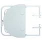 vidaXL Τραπέζι Μπαλκονιού Κρεμαστό Λευκό 60x64x83,5 εκ. Πλαστικό Ρατάν