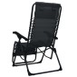 vidaXL Σεζλόνγκ Πτυσσόμενη Μαύρη από Textilene