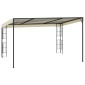vidaXL Κιόσκι Επιτοίχιο 3 x 4 μ. Κρεμ Υφασμάτινο