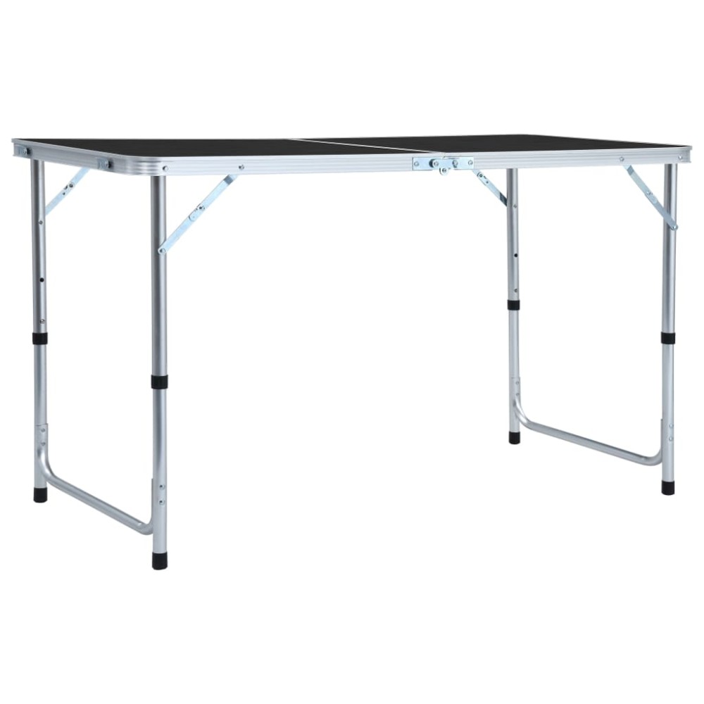 vidaXL Τραπέζι Κάμπινγκ Πτυσσόμενο Γκρι 120 x 60 εκ. Αλουμινίου