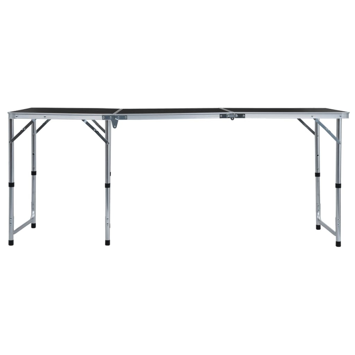 vidaXL Τραπέζι Κάμπινγκ Πτυσσόμενο Γκρι 180 x 60 εκ. Αλουμινίου