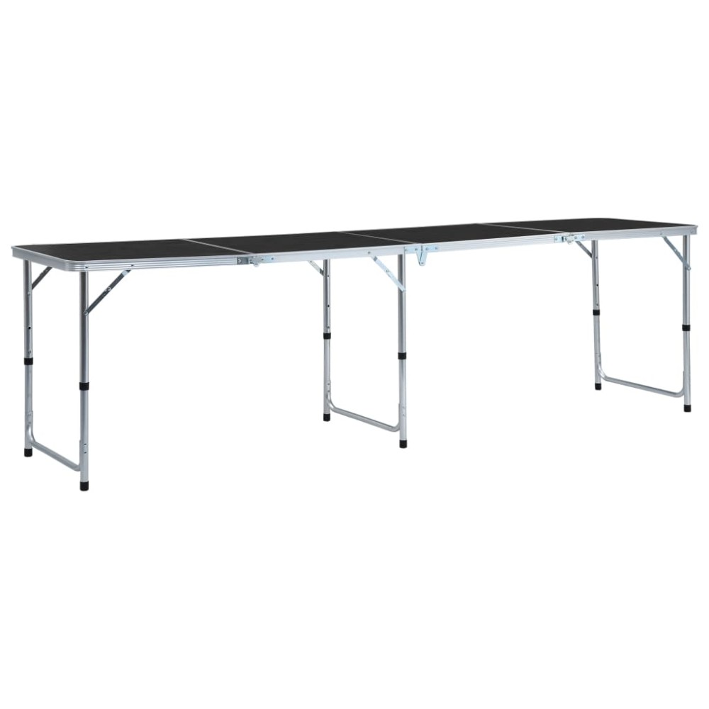 vidaXL Τραπέζι Κάμπινγκ Πτυσσόμενο Γκρι 240 x 60 εκ. Αλουμινίου