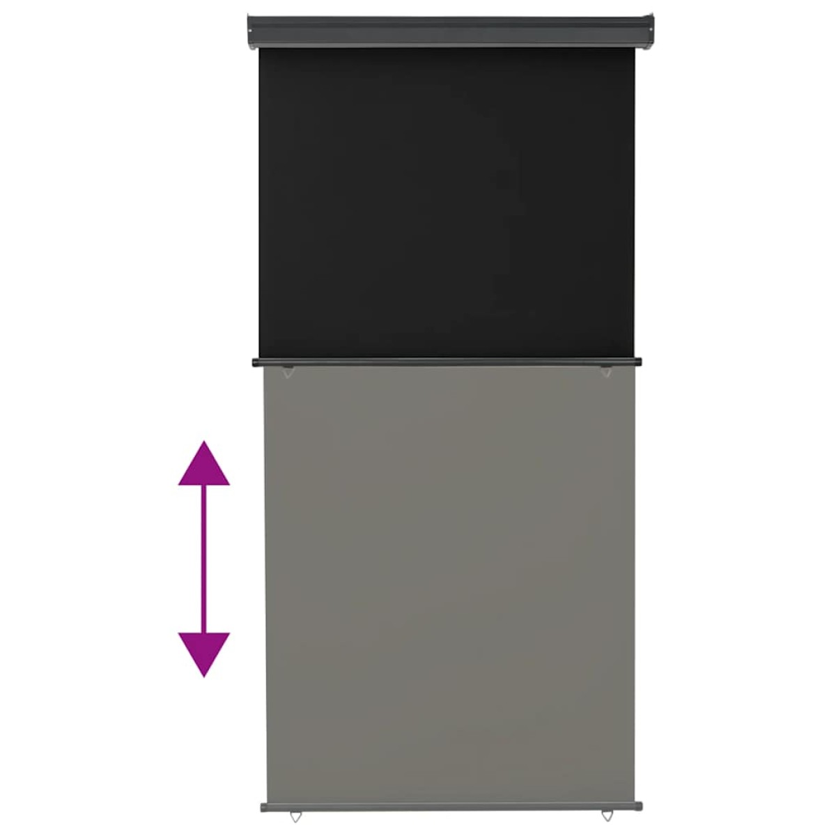 vidaXL Σκίαστρο Βεράντας Πλαϊνό Μαύρο 120 x 250 εκ.