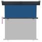 vidaXL Σκίαστρο Βεράντας Πλαϊνό Μπλε 160 x 250 εκ.