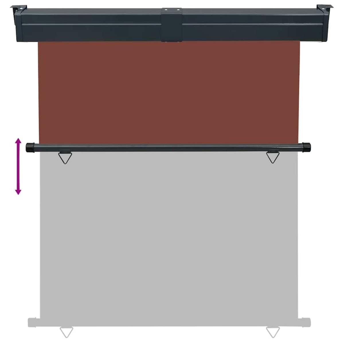 vidaXL Σκίαστρο Βεράντας Πλαϊνό Καφέ 170 x 250 εκ.