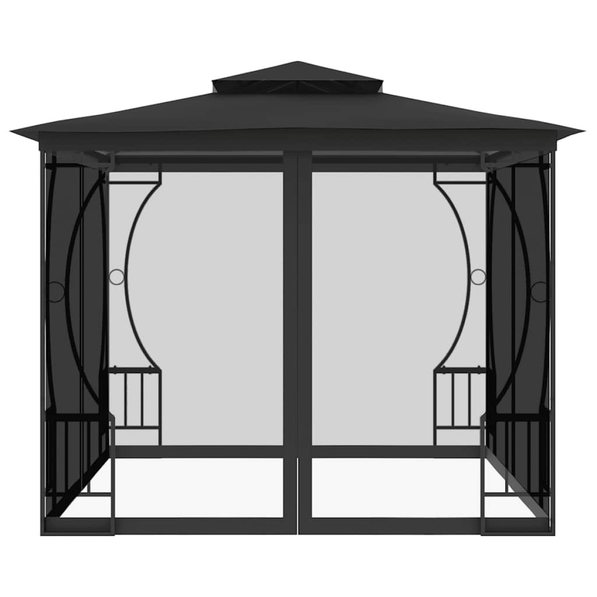 vidaXL Κιόσκι με Δίχτυα Ανθρακί 300 x 300 x 265 εκ.