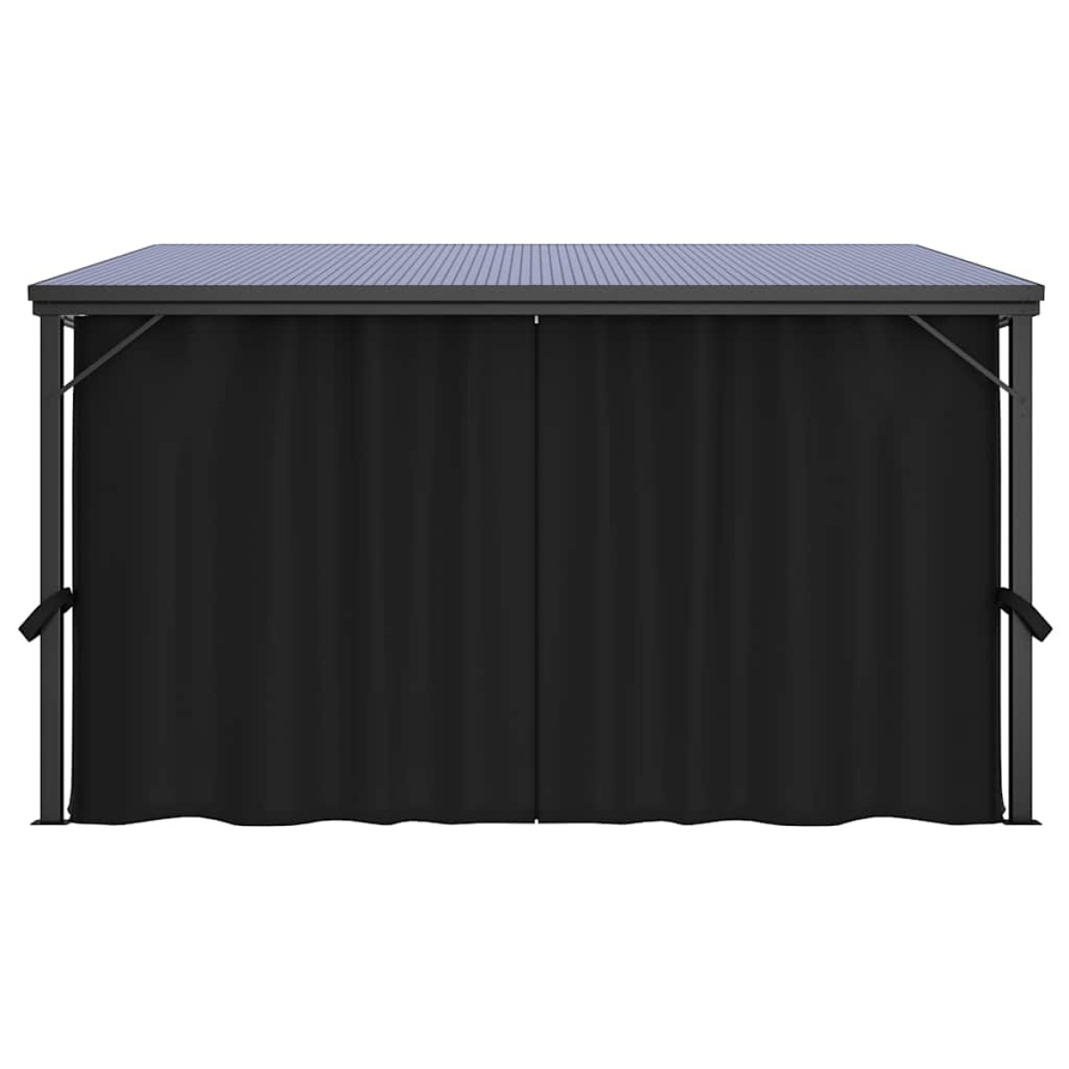 vidaXL Κιόσκι με Κουρτίνα Ανθρακί 405 x 294 x 244 εκ.