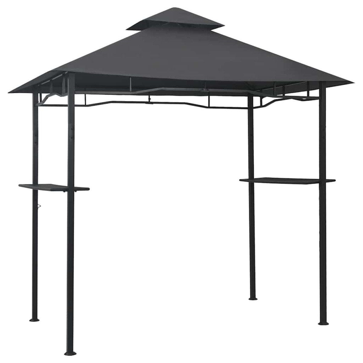 vidaXL Κιόσκι Ψησταριάς Ανθρακί 240 x 150 x 255 εκ. Ατσάλινο