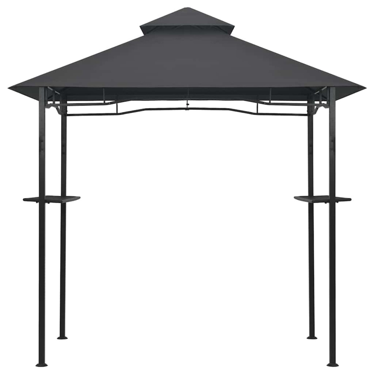 vidaXL Κιόσκι Ψησταριάς Ανθρακί 240 x 150 x 255 εκ. Ατσάλινο