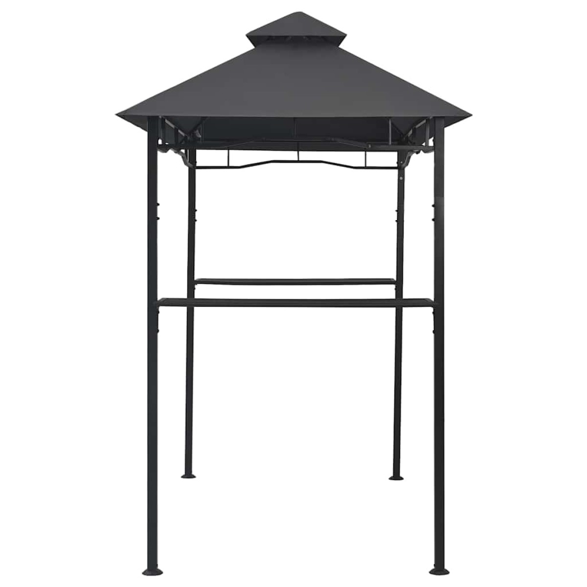 vidaXL Κιόσκι Ψησταριάς Ανθρακί 240 x 150 x 255 εκ. Ατσάλινο
