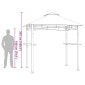 vidaXL Κιόσκι Ψησταριάς Ανθρακί 240 x 150 x 255 εκ. Ατσάλινο