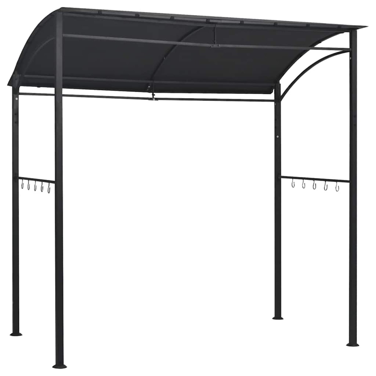 vidaXL Κιόσκι Ψησταριάς Ανθρακί 215 x 150 x 220 εκ. Ατσάλινο