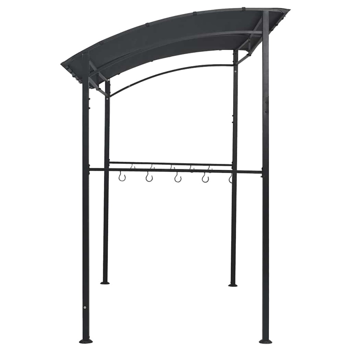 vidaXL Κιόσκι Ψησταριάς Ανθρακί 215 x 150 x 220 εκ. Ατσάλινο