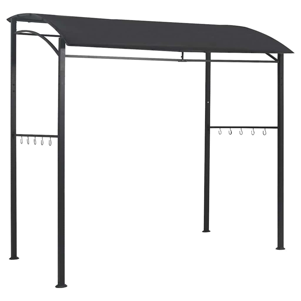 vidaXL Κιόσκι Ψησταριάς Ανθρακί 215 x 150 x 220 εκ. Ατσάλινο