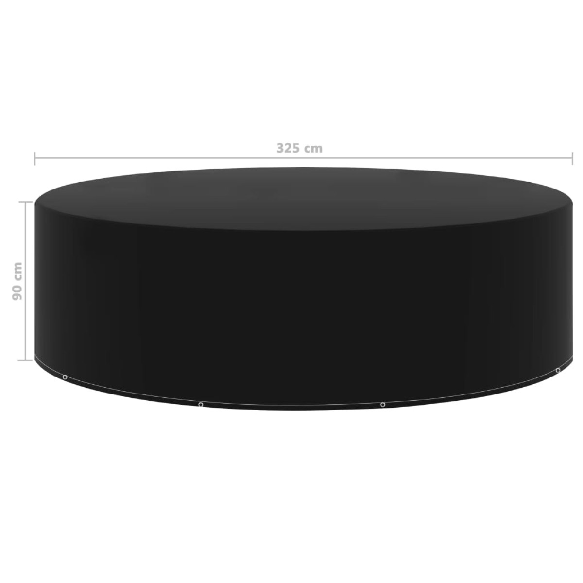 vidaXL Κάλυμμα Επίπλων Κήπου με 10 Κρίκους 325 x 90 εκ.