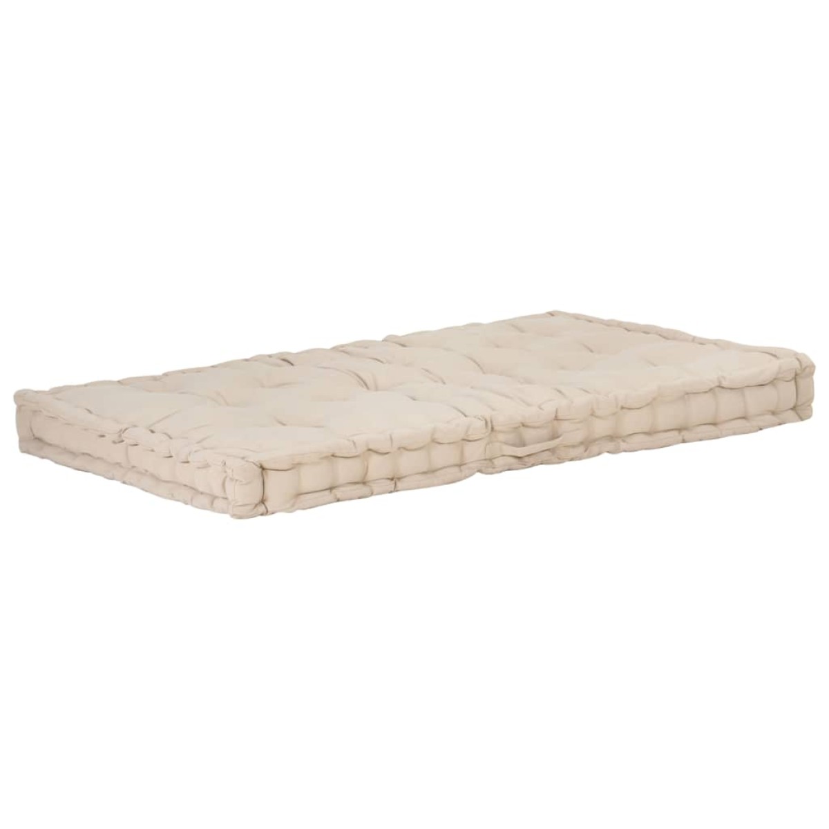 vidaXL Μαξιλάρα Δαπέδου / Παλέτας Μπεζ 120 x 80 x 10 εκ. Βαμβακερή
