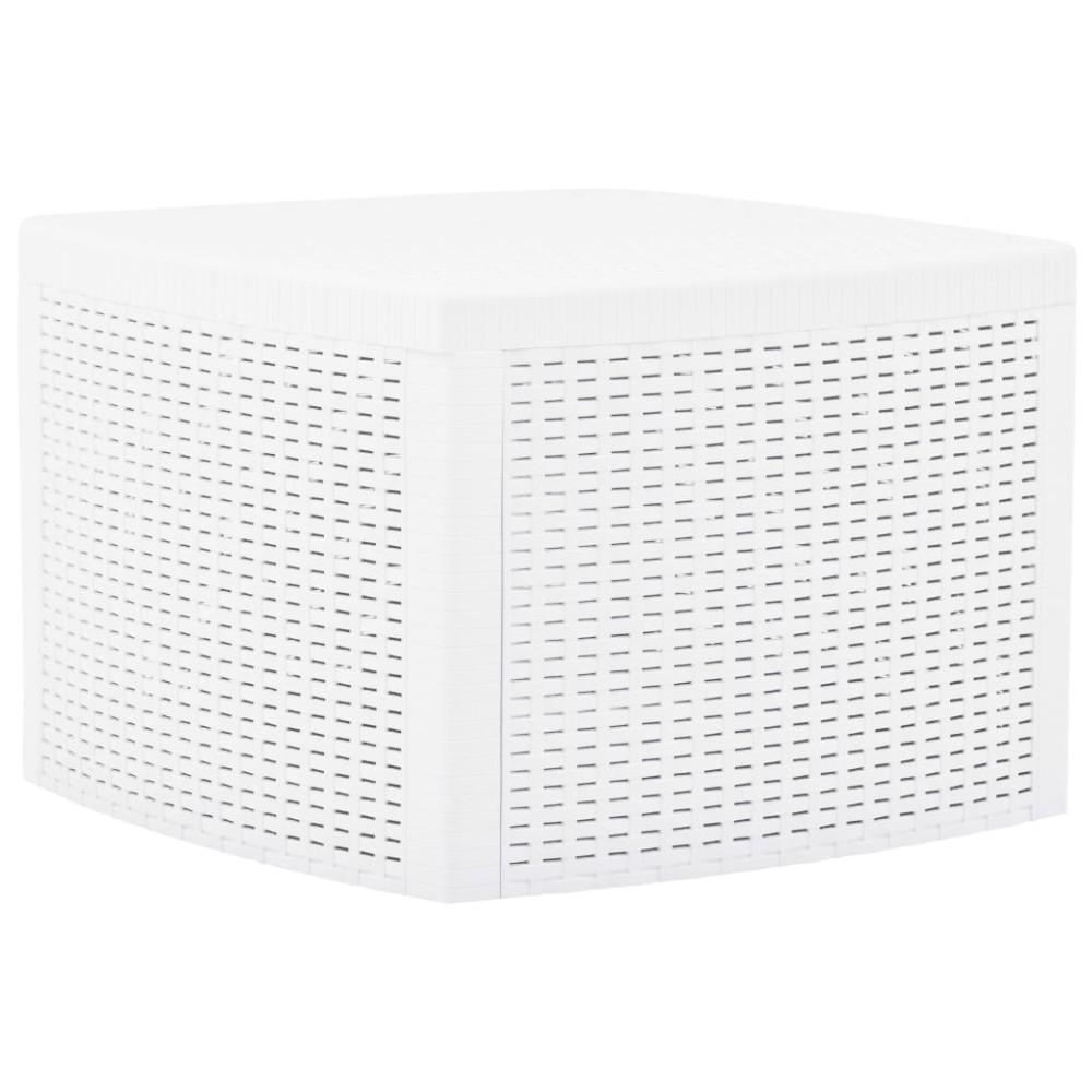 vidaXL Βοηθητικό Τραπέζι Λευκό 54 x 54 x 36,5 εκ. Πλαστικό