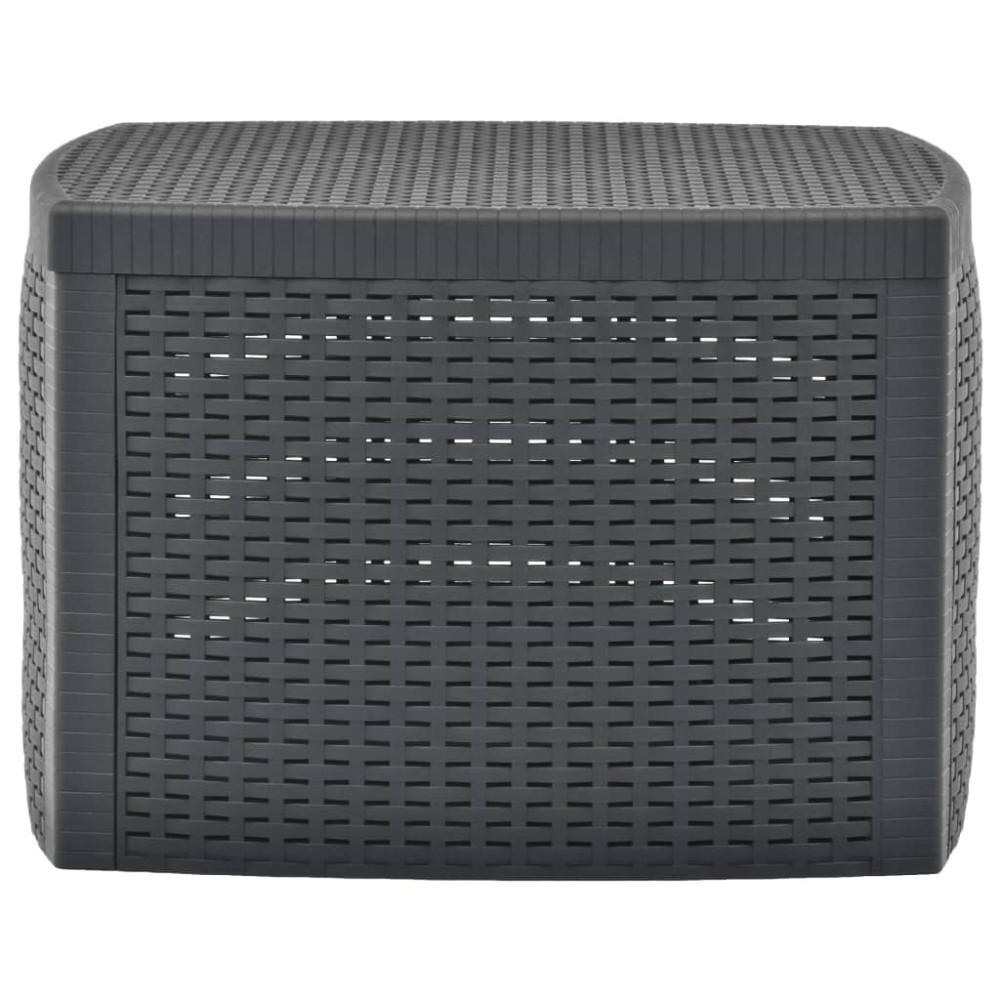 vidaXL Βοηθητικό Τραπέζι Ανθρακί 54 x 54 x 36,5 εκ. Πλαστικό