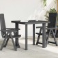 vidaXL Τραπέζι Κήπου Ανθρακί 80 x 75 x 72 εκ. Πλαστικό