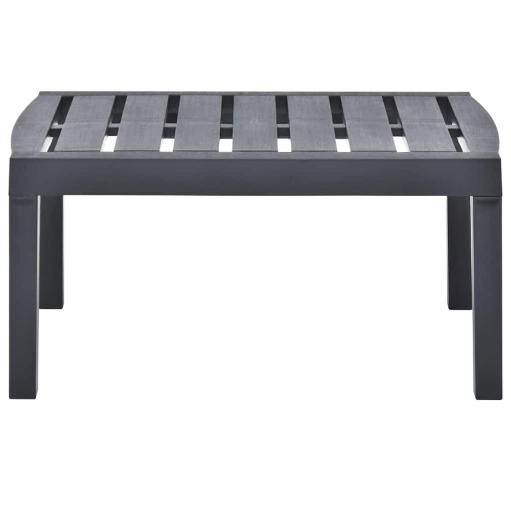 vidaXL Τραπεζάκι Κήπου Ανθρακί 78 x 55 x 38 εκ. Πλαστικό