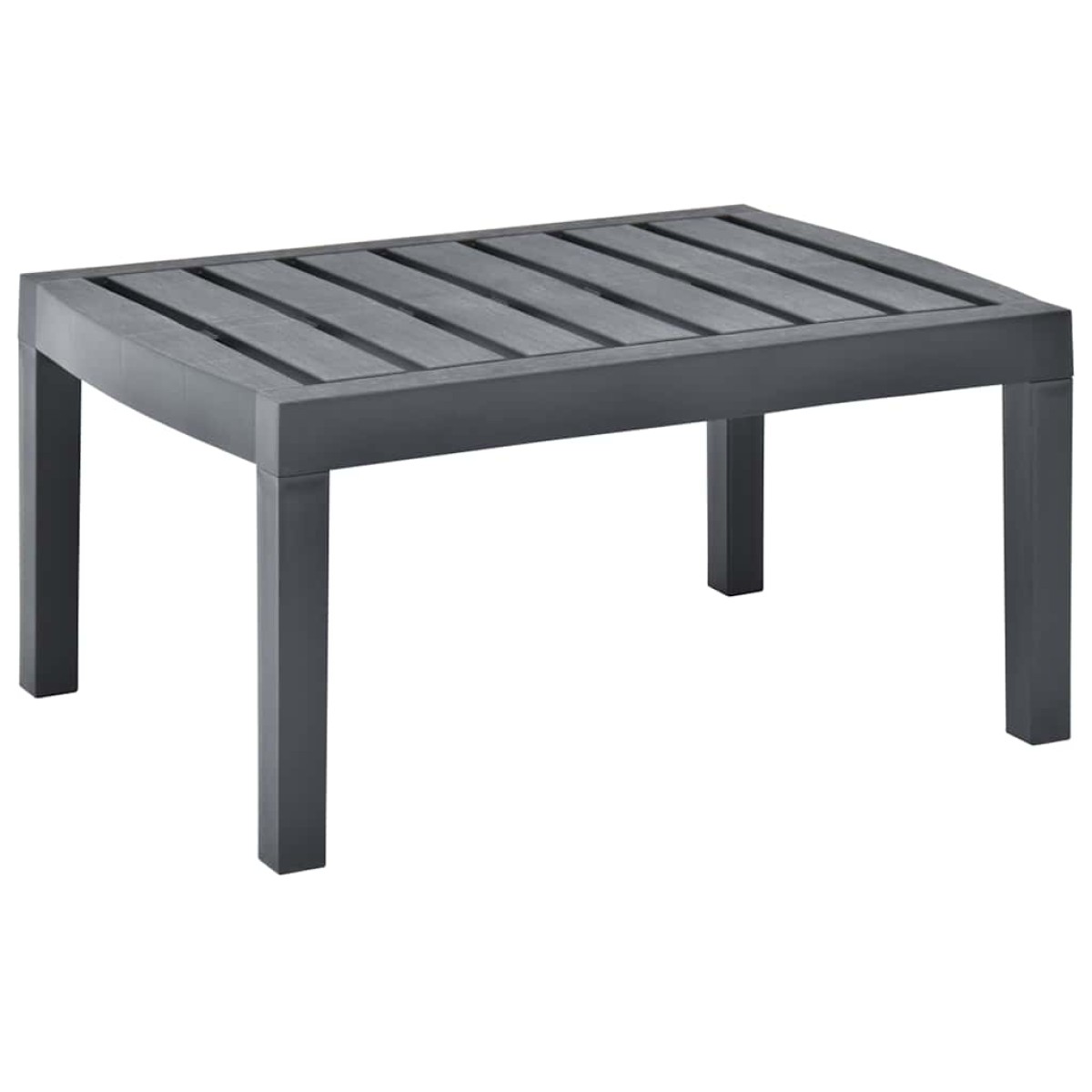 vidaXL Τραπεζάκι Κήπου Ανθρακί 78 x 55 x 38 εκ. Πλαστικό