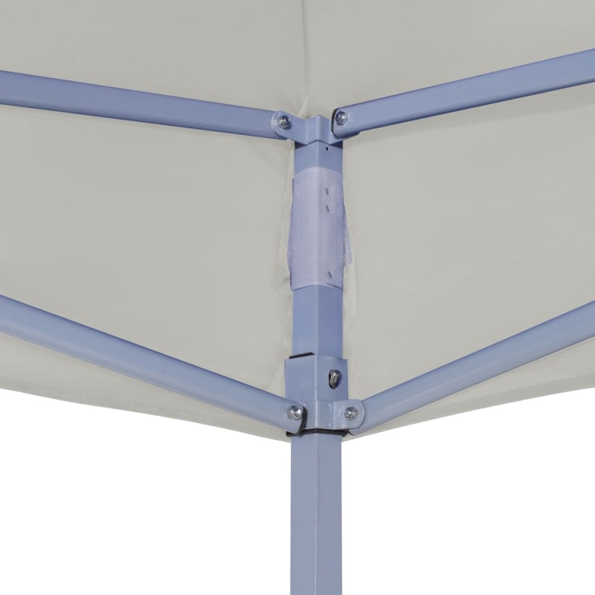 vidaXL Κιόσκι Πτυσσόμενο Επαγγελματικό Κρεμ 2 x 2 μ. Ατσάλινο