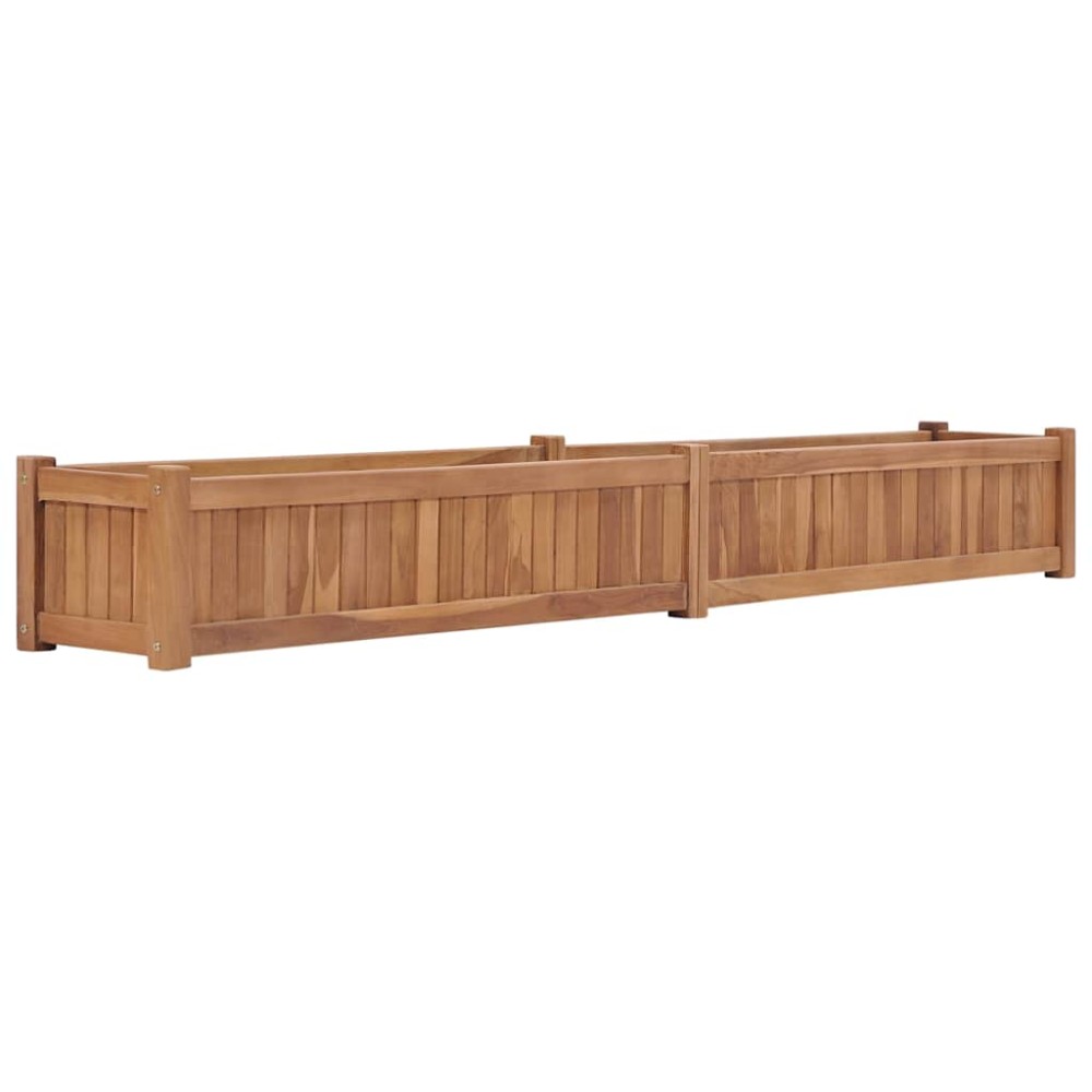 vidaXL Ζαρντινιέρα Υπερυψωμένη 200 x 30 x 25 εκ. από Μασίφ Ξύλο Teak