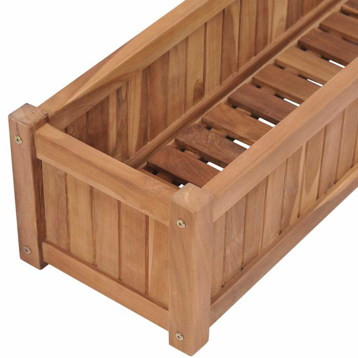 vidaXL Ζαρντινιέρα Υπερυψωμένη 200 x 30 x 25 εκ. από Μασίφ Ξύλο Teak