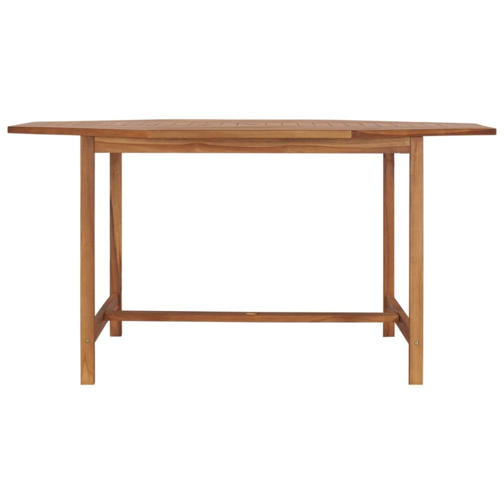 vidaXL Τραπέζι Κήπου 150 x 150 x 75 εκ. από Μασίφ Ξύλο Teak